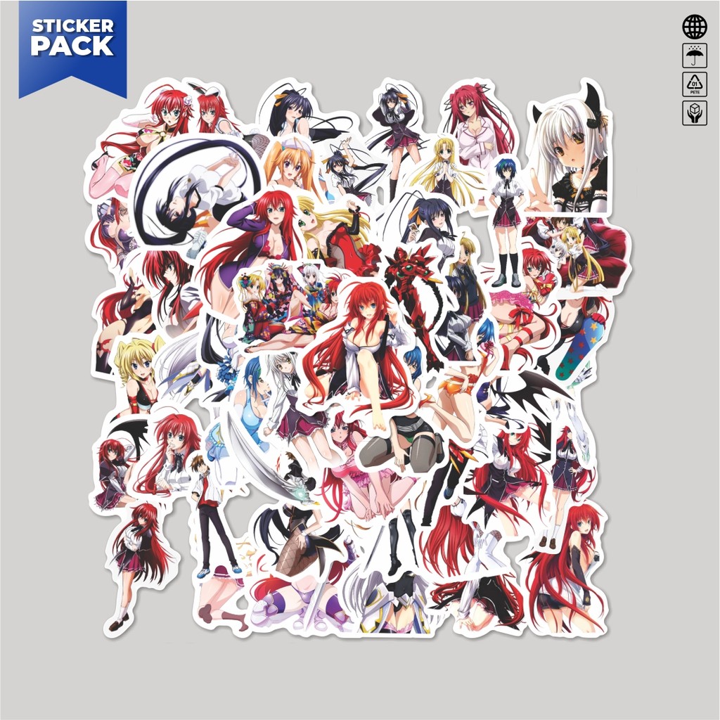 

[100PCS]Stiker Pack Sticker Anime High School DxD (Haisukūru Dī Dī) Aesthetic Vinyl Anti Air Dekorasi Sticker Laptop Buku Journal Koper Helm Casing HP Gitar Helm Skateboard