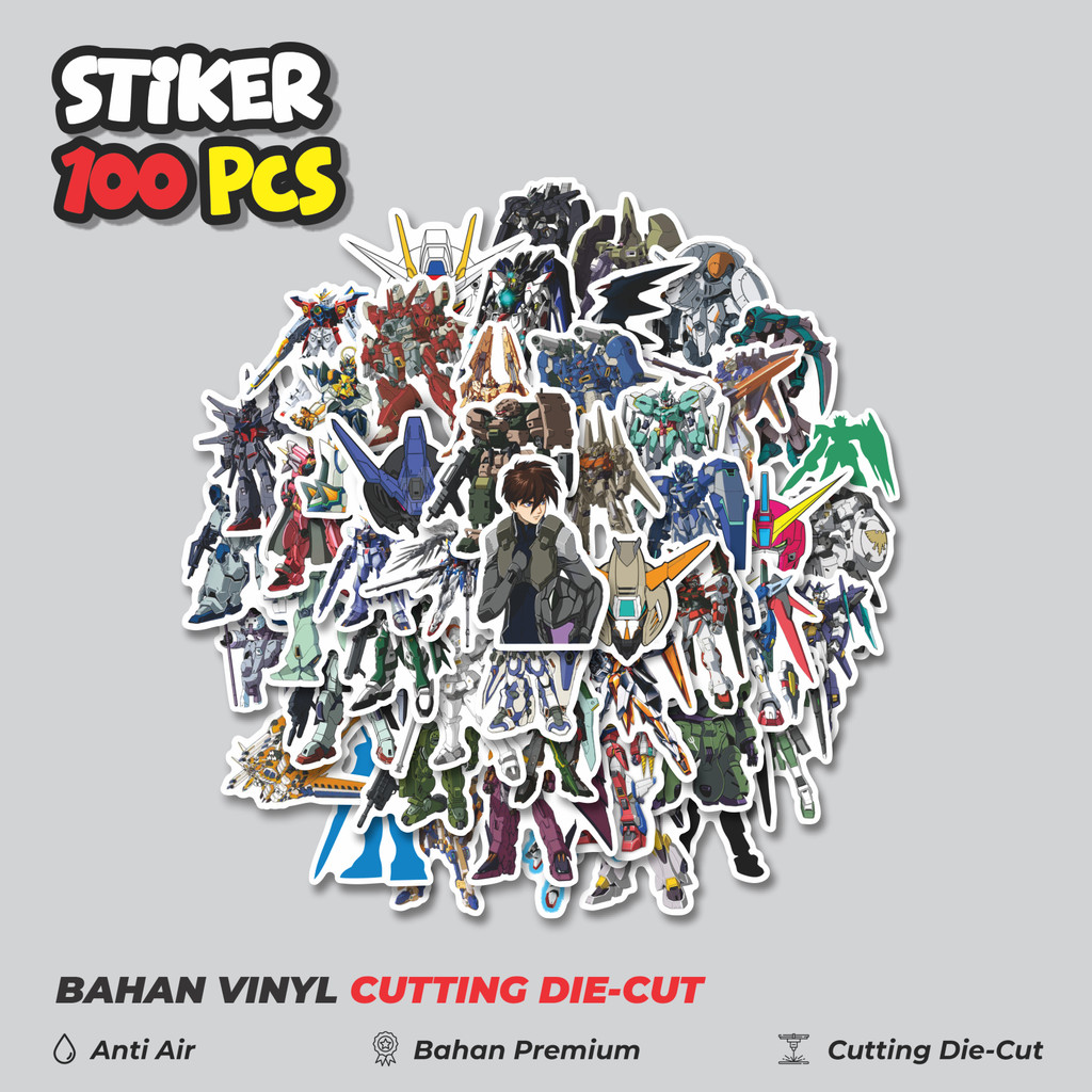 

Terbaru! 50 pcs Sticker Anime Gundam Wing Dekorasi Lucu Kreatif untuk Notebook, Skateboard, HP