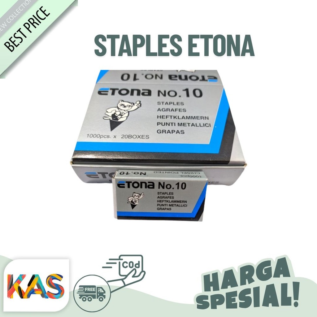 

Staples Etona No - 10 Isi Stapler Ukuran Kecil Satuan