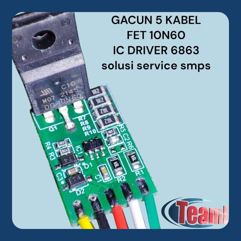 GACUN 5 KABEL UNTUK SMPS POWER SUPLAY (AUDIO MIXER,TV LED,SPIKER AKTIF,DLL)