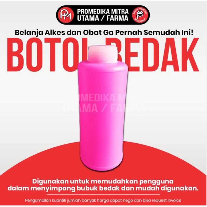 Botol plastik bedak tabur ukuran 300ml | Botol Bedak Isi Ulang | Wadah Isi Ulang