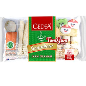 

Olahan Ikan Campuran Free Bumbu Di Dalam Kemasan Cedea Steamboat Tomyum 300 Gr