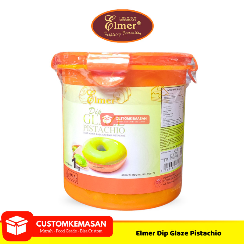 

Elmer Dip Glaze Pistachio 1KG / Saus Manis Elmer Dip Glaze / Elmer Dip Glaze Saus Manis 1KG / Toping Donat / Saus Donat / Selai Donat