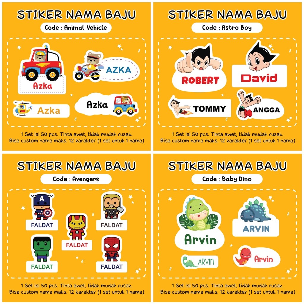 

Stiker Nama Baju | Stiker Nama Kain | Stiker Baju Tinggal Setrika | Stiker Label Nama Baju Lucu | Stiker Nama DTF