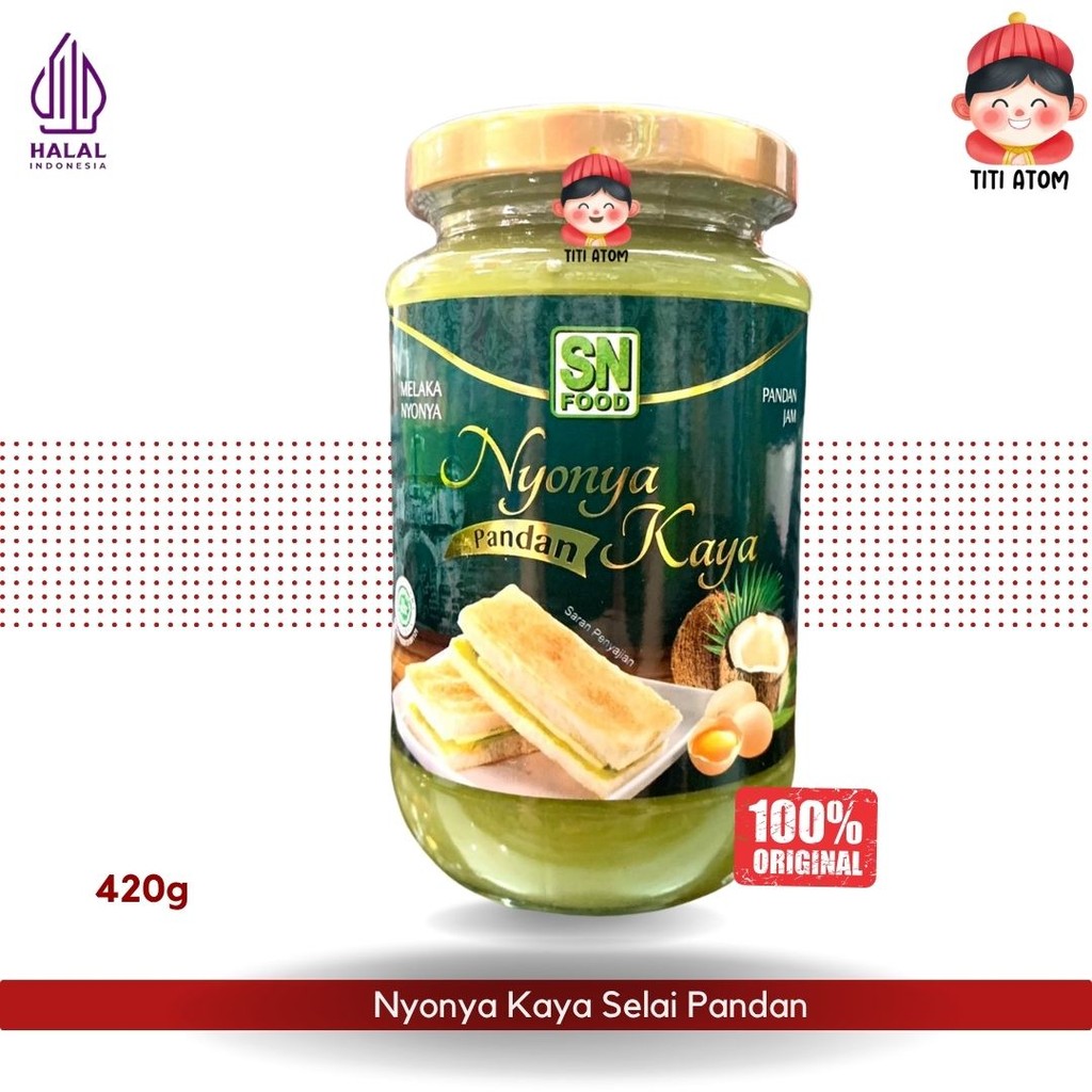 

Nyonya Kaya Pandan Jam (Selai Pandan) 420g