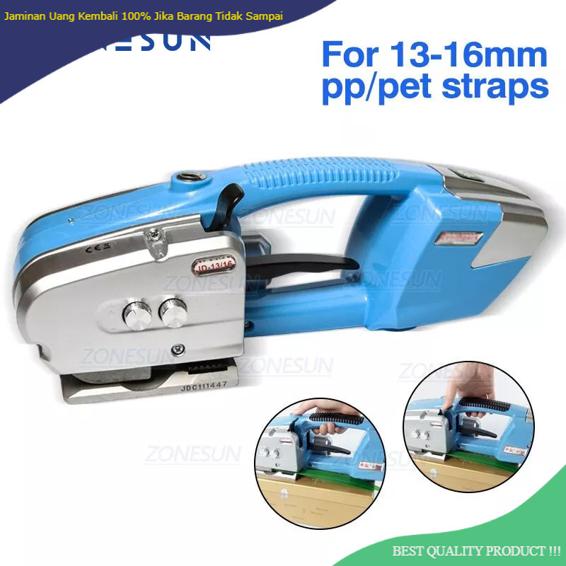 

ZONESUN Battery Tools Hand Held ForPP PET Packaging Strapping Sealing Machine Plastic Belt Battery Strap Width 13-16mm JD16