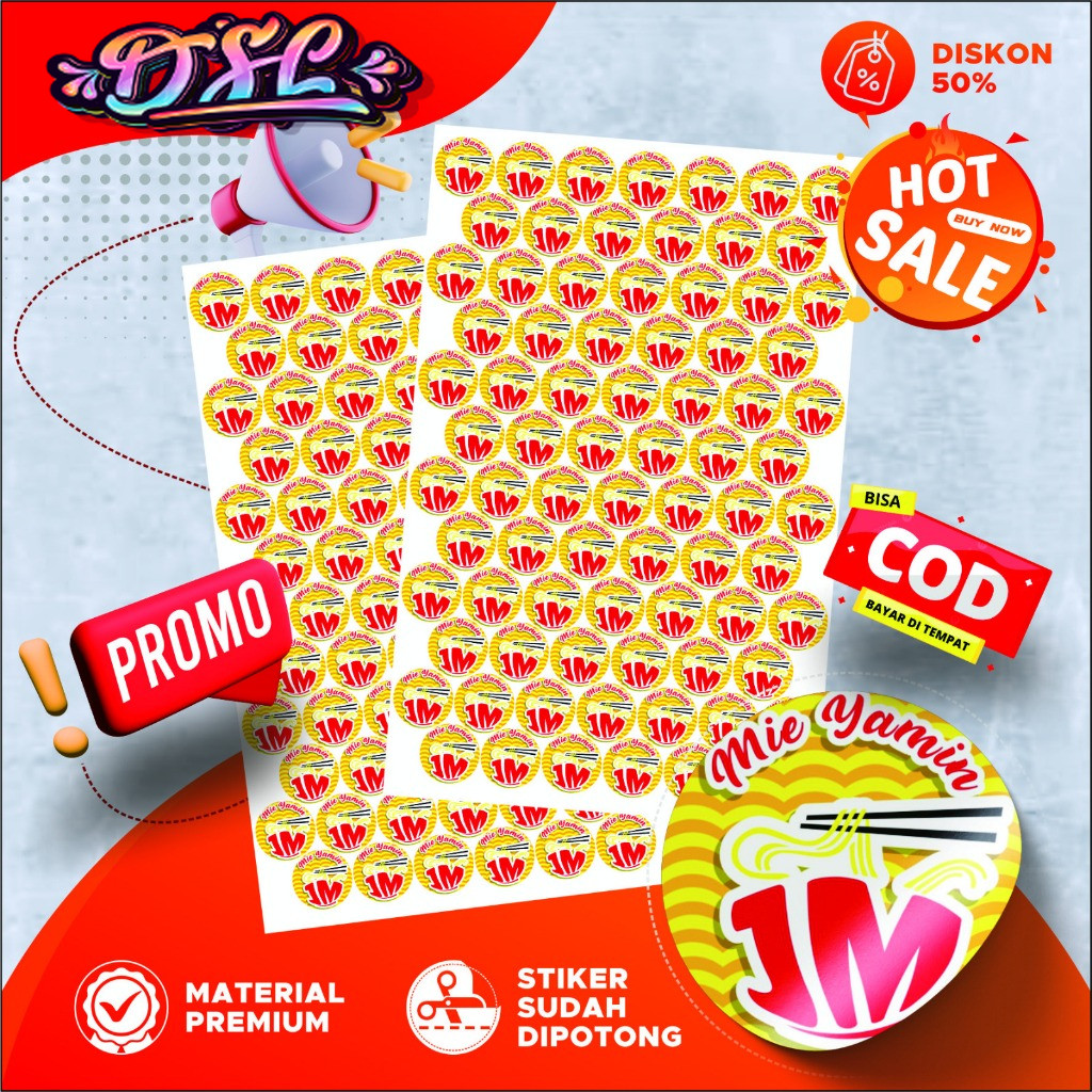 

Custom Stiker Label Makanan Minuman Olshop Logo + Potong | Print Sticker A3 SEMUA DESAIN terbaru dan viral