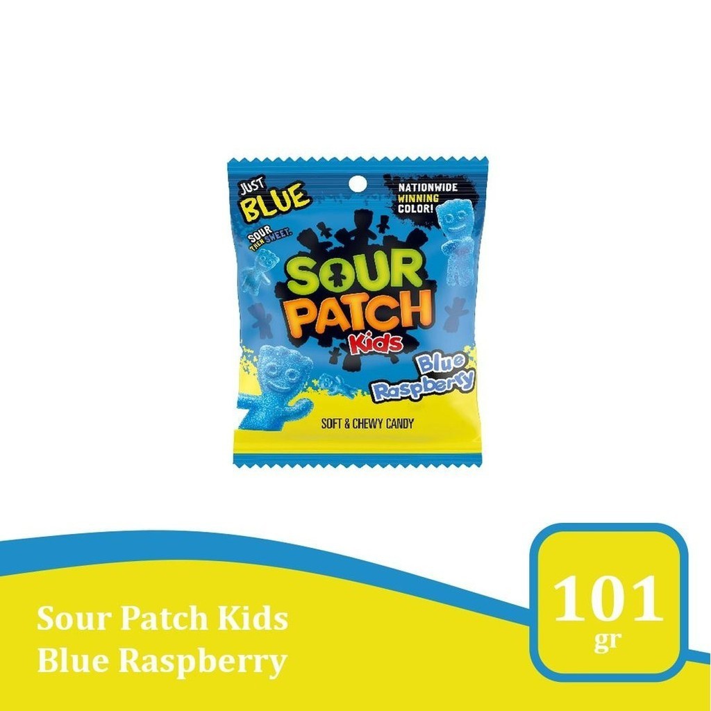 

Sour Patch Kids Blue Raspberry 3.6 oz - Bag - permen kenyal asam import USA