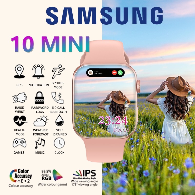 【COD】Samsung SmartWatch 10 Mini 38MM Waterproof Bluetooth Call Jam Smartwatch Wanita Pria Monitor De