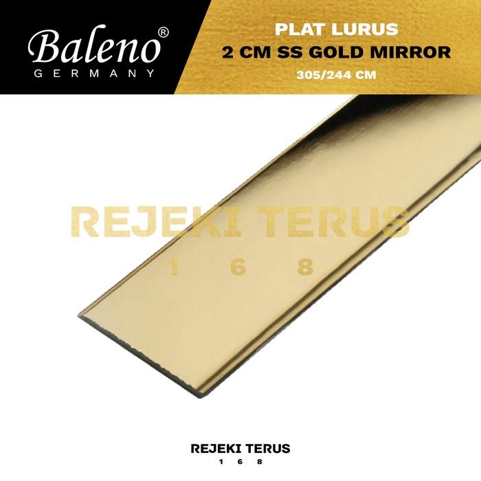 List Plat Strip Lurus 2 cm Stainless Steel GOLD MIRROR / List Lis Strip 20 mm