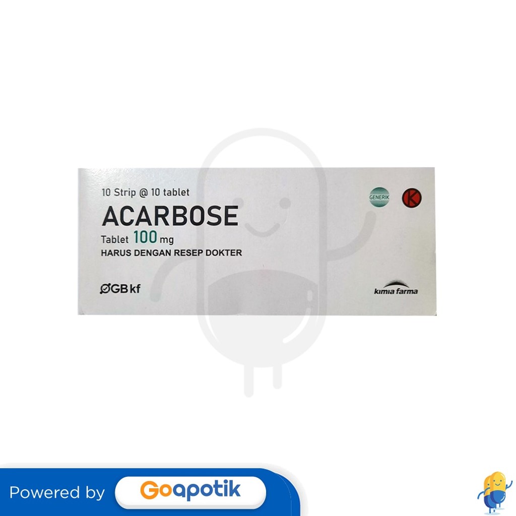 Acarbose Kimia Farma 100 Mg Box 100 Tablet