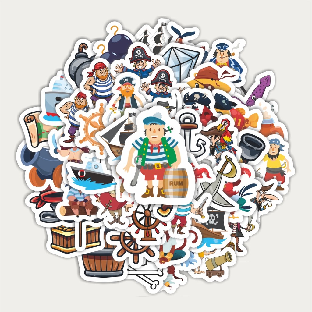 

Sticker Pack Stiker Kartun Bajak Laut | Sticker TUMBLR | Stiker LAPTOP KOPER HELM