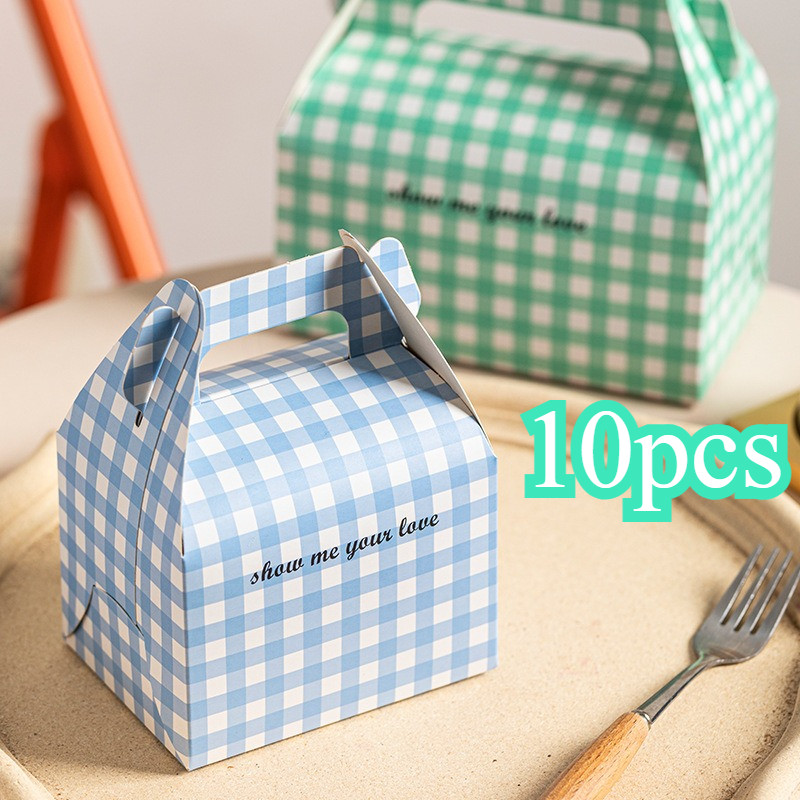 

10pcs Gable Box Dus Kue Box Hamper Snack Roti Cake Dus Tenteng Kado Souvenir