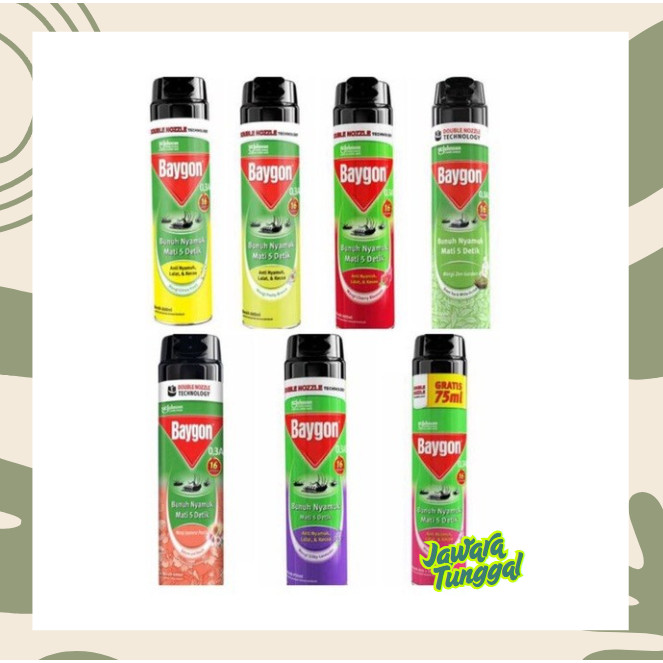 Baygon Aerosol 600ml Obat Nyamuk Baygon Spray Anti Nyamuk & Serangga