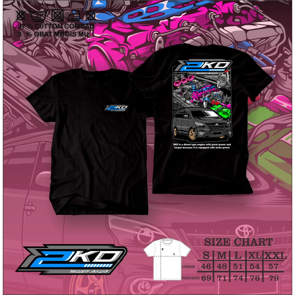 Kaos Innova 2KD Innova Cumi Darat 2KD Powered Kaos Mobil Otomotif