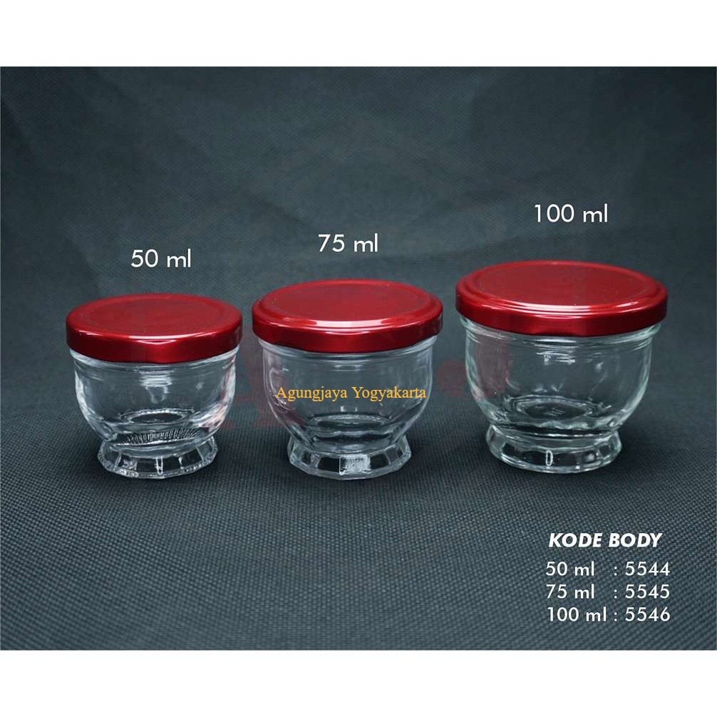 Jar Kaca 75 Ml Lilin Clear / Jar Kaca / Toples Kaca / Jar Madu / Jar Selai / Jar 75 Ml