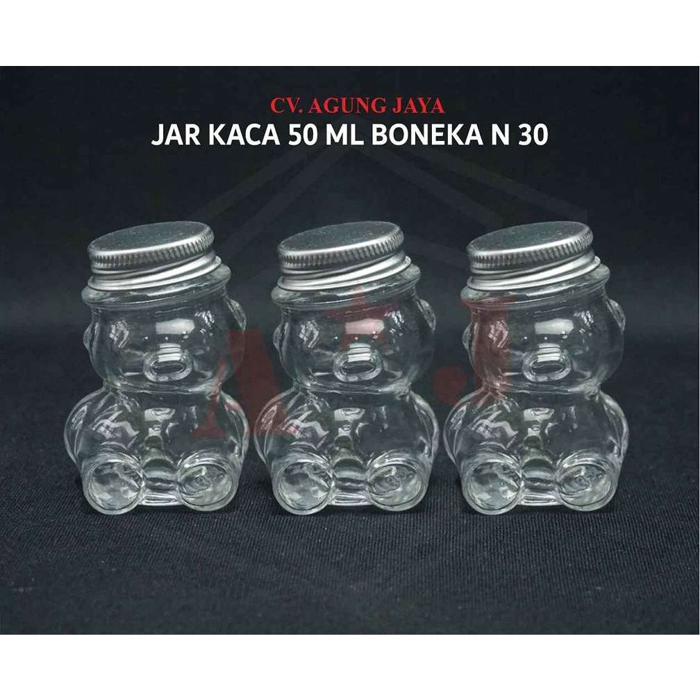 Jar Kaca 50 ml Boneka Clear / Toples Boneka / Toples 50 ml / Toples Candy