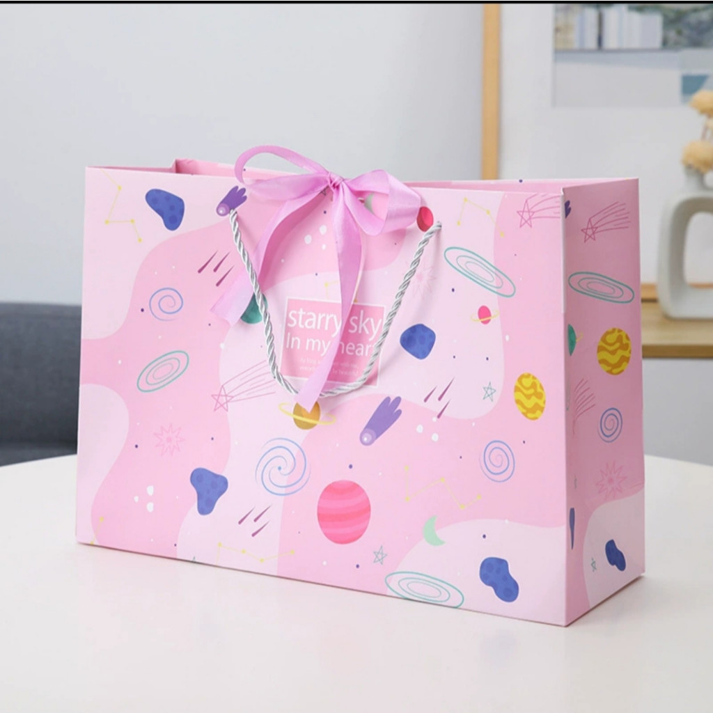 

BIRTHDAY PAPERBAG TAS KADO ULTAH STAR PEMBUNGKUS HAMPERS SOUVENIR GOODIEBAG