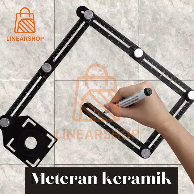 

Linear Penggaris Lipat 6 Sudut Siku Pola Multifungsi Template Alat Ukur Tukang Keramik Serbagunan Lubang