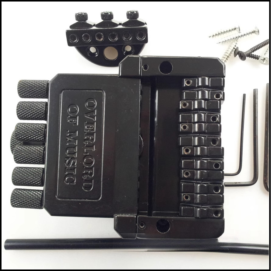 Bridge Tremolo System "OVERLORD OF MUSIC" Tipe Double Shaker untuk Gitar Elektrik Headless - Set Len