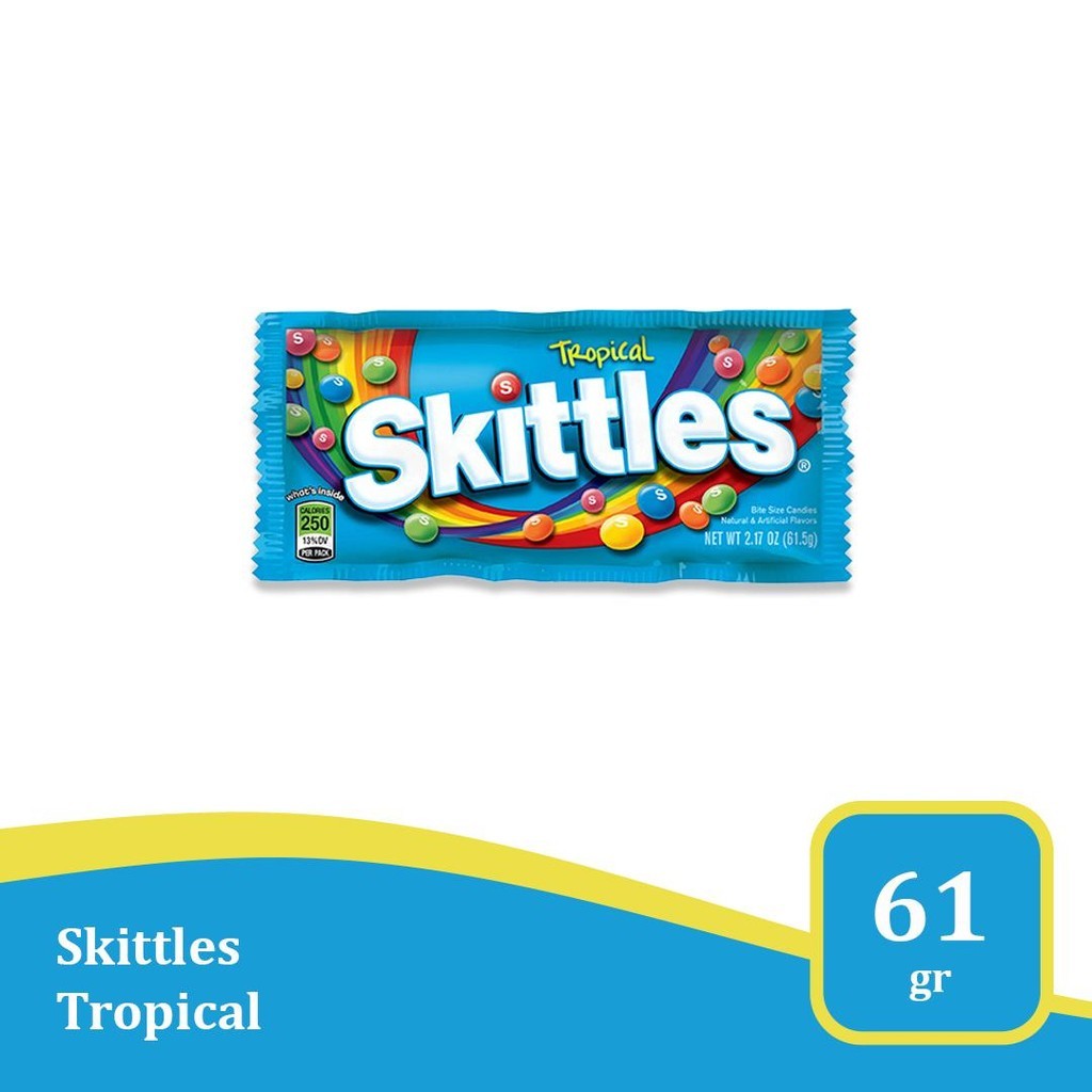 

Skittles Tropical 2.17 Oz - permen rasa buah import USA