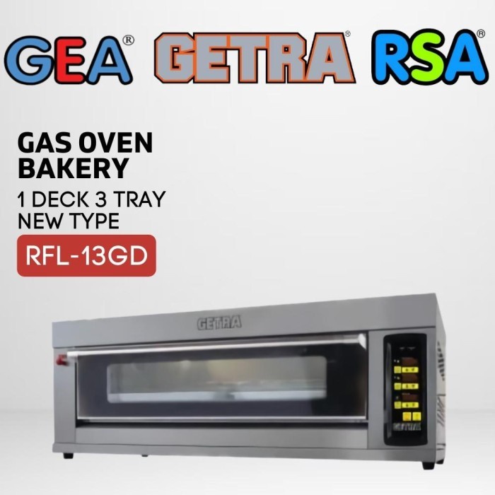Gas Oven Bakery Getra Rfl-13gd Oven 1 Deck 3 Tray Oven Pemanggang