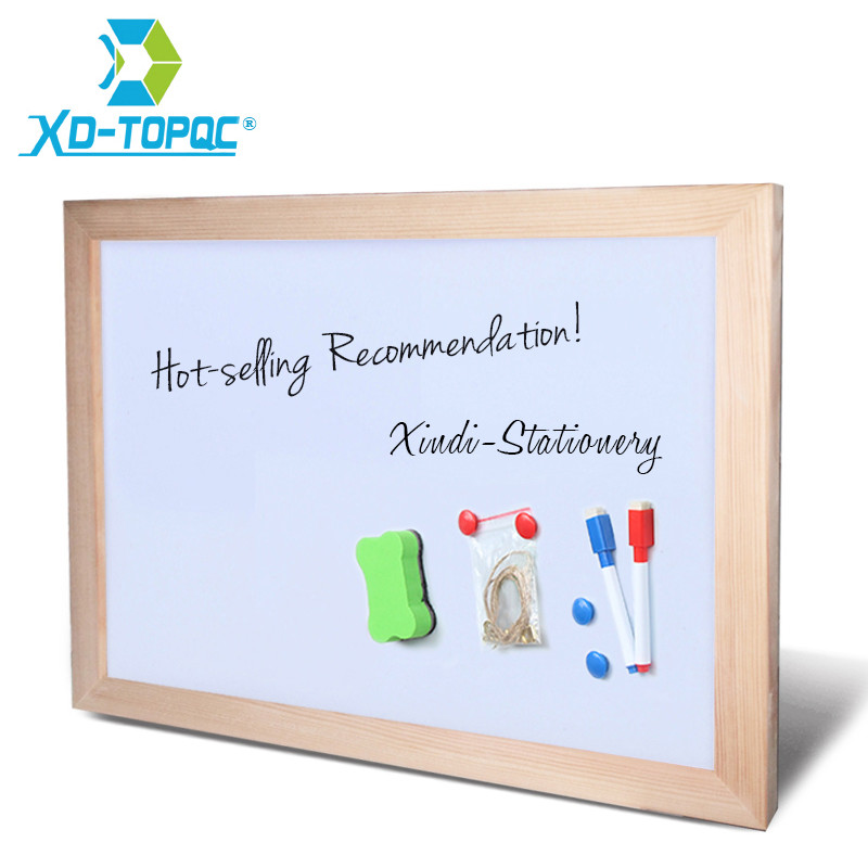 

30*40cm Whiteboard Dry Erase Magnetic Board Drawing Bulletin White Boards Wood Frame Erased Easily Repeated Factory Supplier