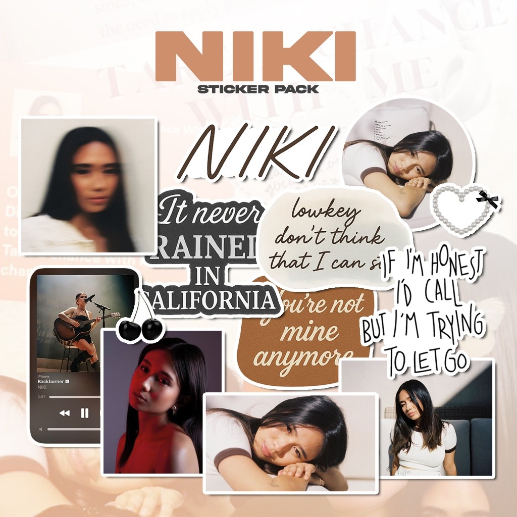 

13pcs NIKI Music Artist Sticker Pack | Stiker Tahan Air Anti Luntur | Stiker Hp | Sticker Aesthetic