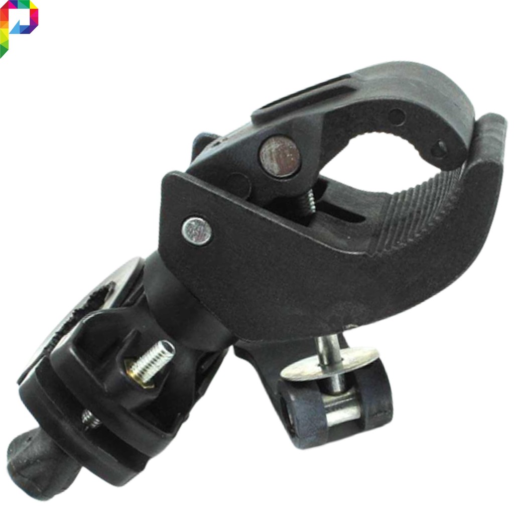 Bracket Braket Breket Holder Pegangan Jepit Jepitan Lampu Senter Tongsis Stang Sepeda Motor