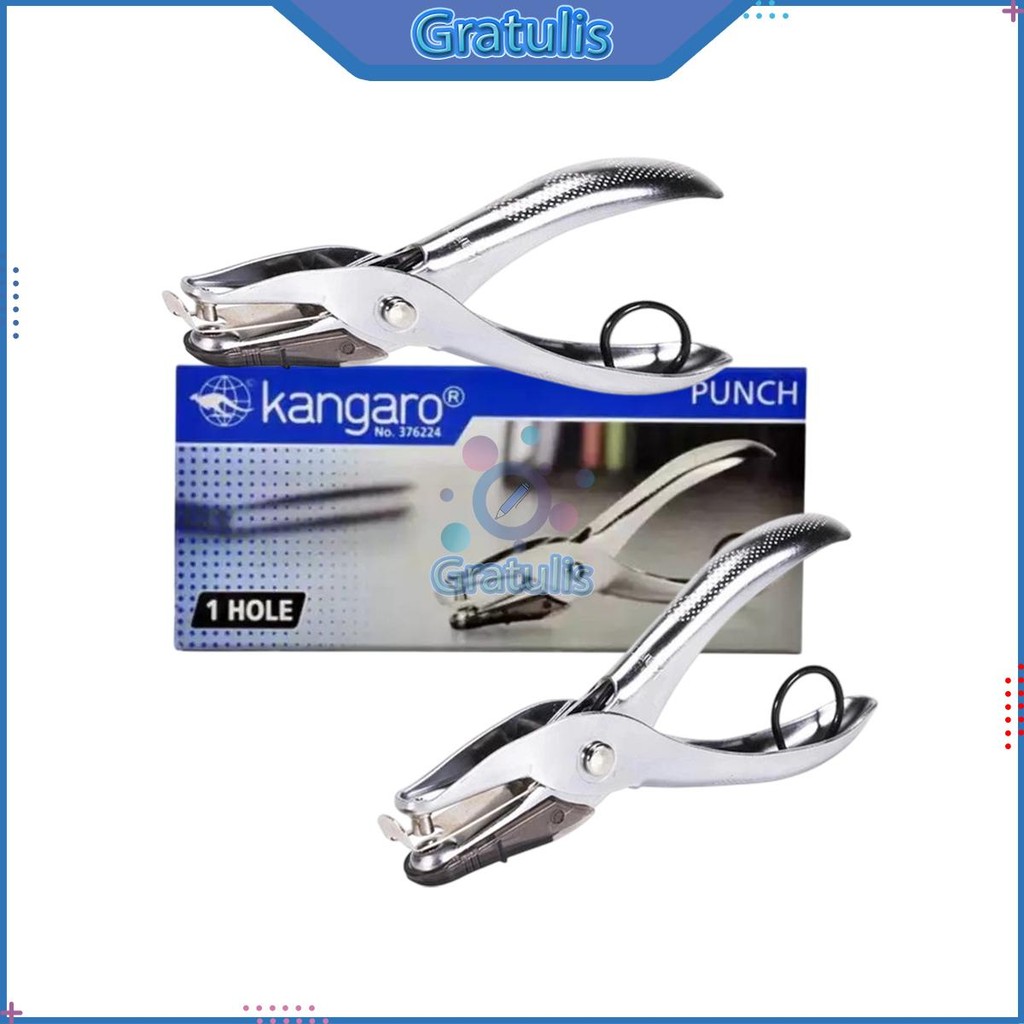 

PEMBOLONG KERTAS 1 LUBANG KANGARO / PUNCH ONE HOLE / PELUBANG PLASTIK SNACK BLINDER BAHAN STAINLESS STEEL
