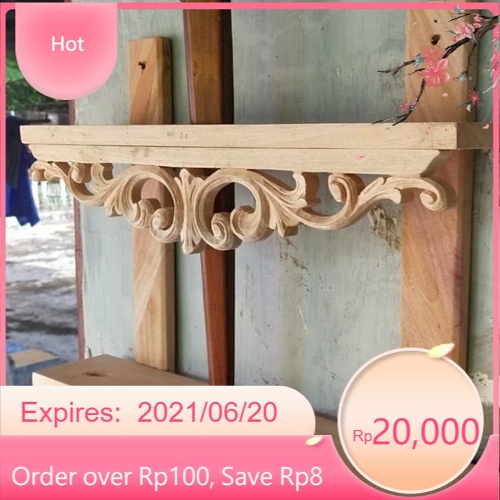 Jagrak keris gantung isi 5, Blawong keris gantung isi 5, mentahan ukir WA14