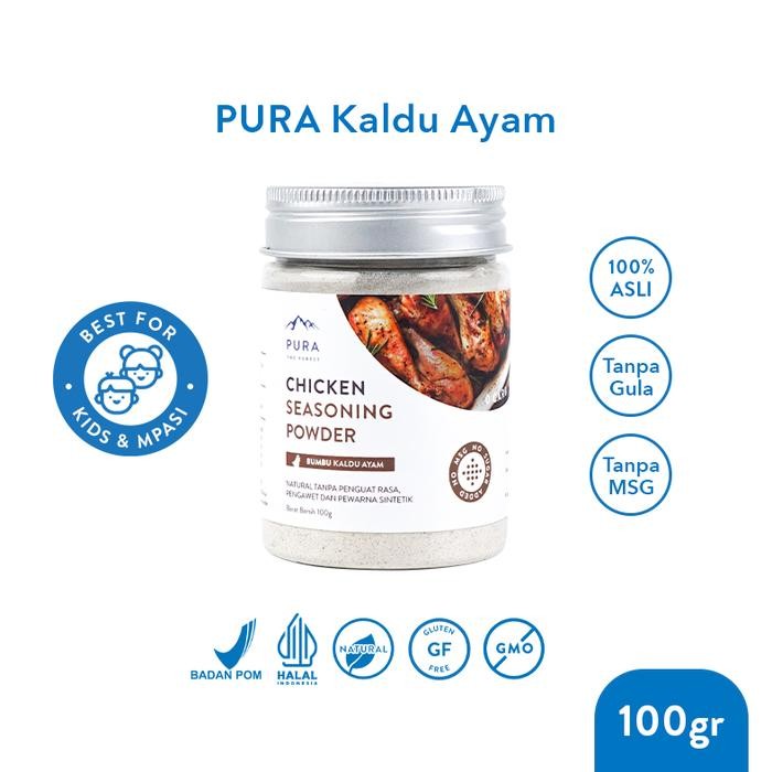 

Pura Kaldu Asli | Bumbu Kaldu Ayam (100gr) - Chicken Seasoning Powder - Mpasi - BB Boster - No Msg - No Gula - Serbaguna - Kaldu Bayi - Kaldu Ayam Kampung Pura