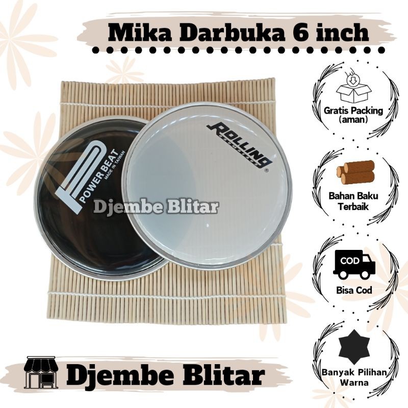 Mika Darbuka 6 inch Calti Dumbuk Anak Alat Musik Tradisional Rolling / Power Beat Terlaris