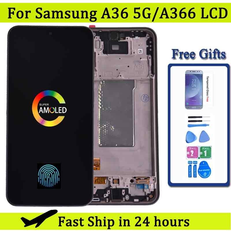 6.7" AMOLED For Samsung A36 5G A366B A366E A366U A366B/DS A366E/DS LCD Display Touch Screen Digitize