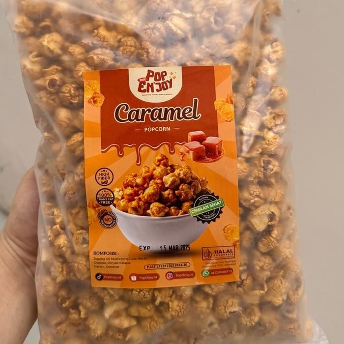 

[Baru] POPCORN CARAMEL 500gr - PopENjoy / Makanan Manis Crispy Camilan Popkron Snack Jagung Cemilan Food - CARAMEL