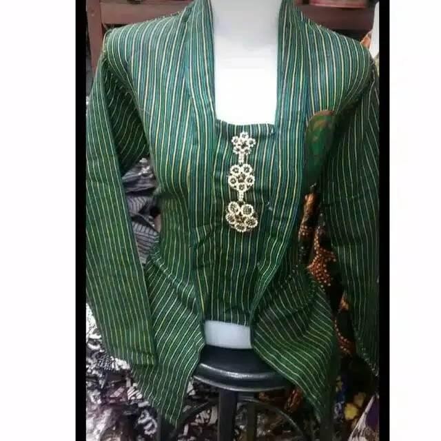 

Kebaya Lurik Hijau // kebaya lurik kutubaru // kebaya adat - Kebaya hijau, M
