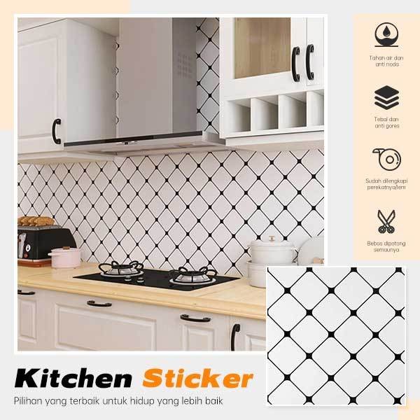 KENDI HOME SIDOARJO WALLPAPER STICKER DAPUR KAMAR MANDI ANTI AIR MINYAK & PANAS 60CM x 3M