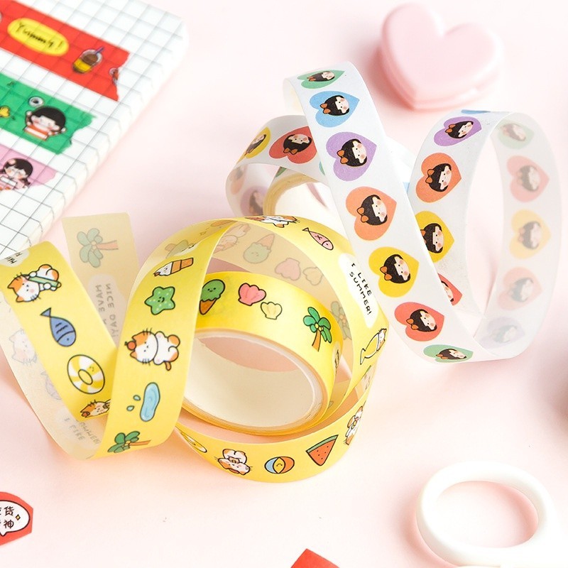 

SELOTIP KARAKTER / SELOTIP MOTIF / WASHI TAPE DEKORASI / ISOLASI MOTIF LUCU IMUT