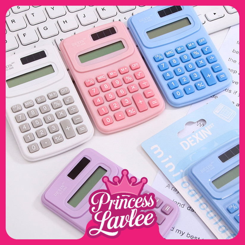 

PL 6483 Kalkulator Saku 8 Digit Portable Kalkulator Mini 8 Digit Kalkulator Saku Macaroon Pocket 8 Digits Calculator