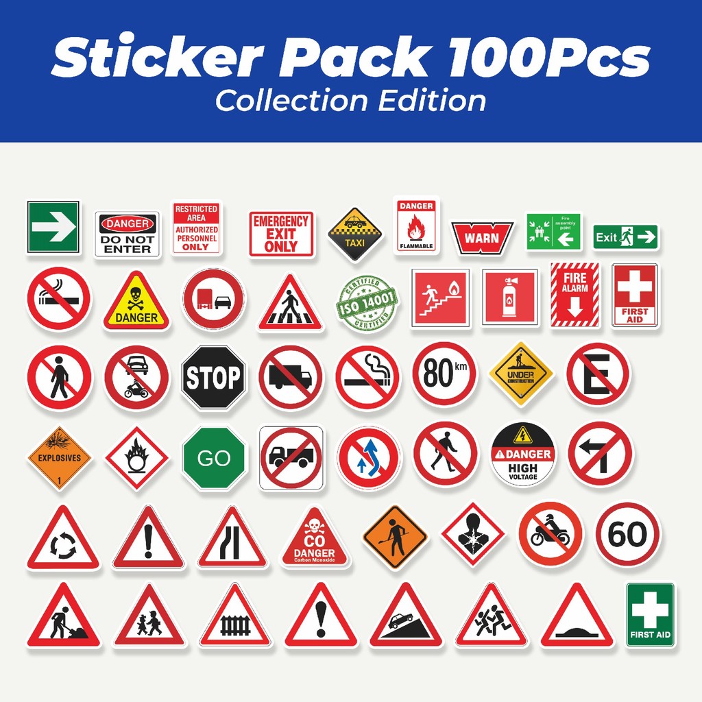 

Hot Stiker Keselamatan & Simbol Operasional Lucu Anti Air Stikers Berperekat Waterproof Sticker Decal Buat Motor Helm Buku Journal Koper Casing HP Laptop Botol Minum