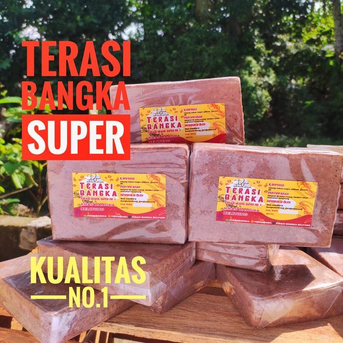 

Terasi belacan dua saudara khas bangka belitung toboali kualitas super no. 1 1kg