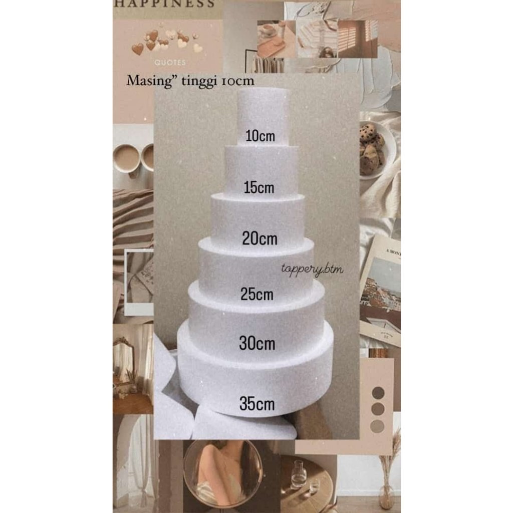 Dummy Cake Styrofoam/ Dummy Gabus Cake Bulat