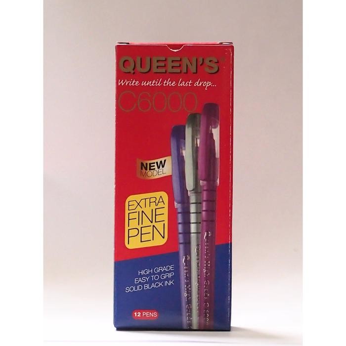 

Pena / Ballpoint / Pulpen Queen C6000 , 0.7mm Hitam - Black