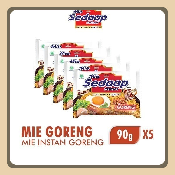 

Sedaap Mie Instan Goreng Bag 90 gr x5