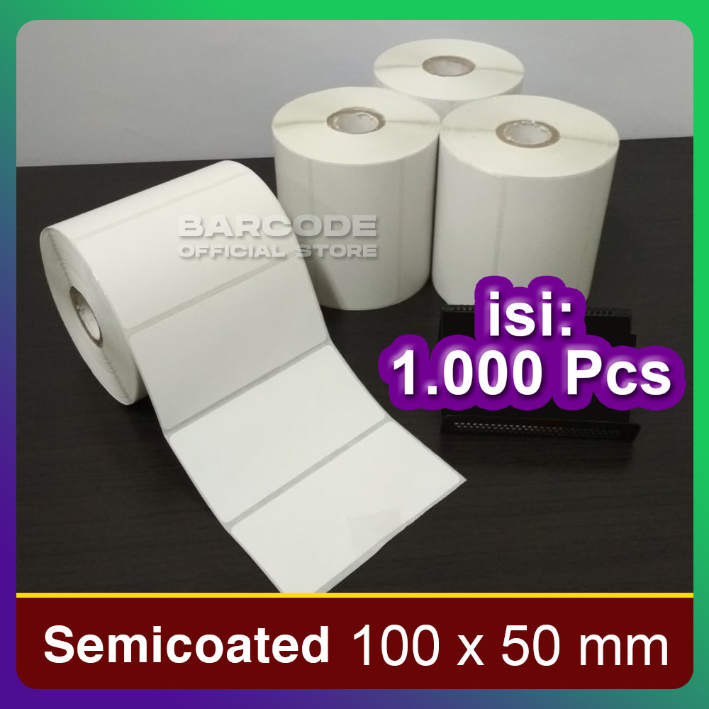 

Label Barcode 100 x 50 mm 100x50 1 Line 100x50mm Kertas Sticker Label Semicoated