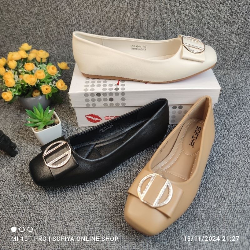 [ BISA COD] SOFIYA ORI 8003 4 SEPATU WANITA IMPORT / FLAT SHOES 1CM / FLATSHOE / FLATSHOES / BALET