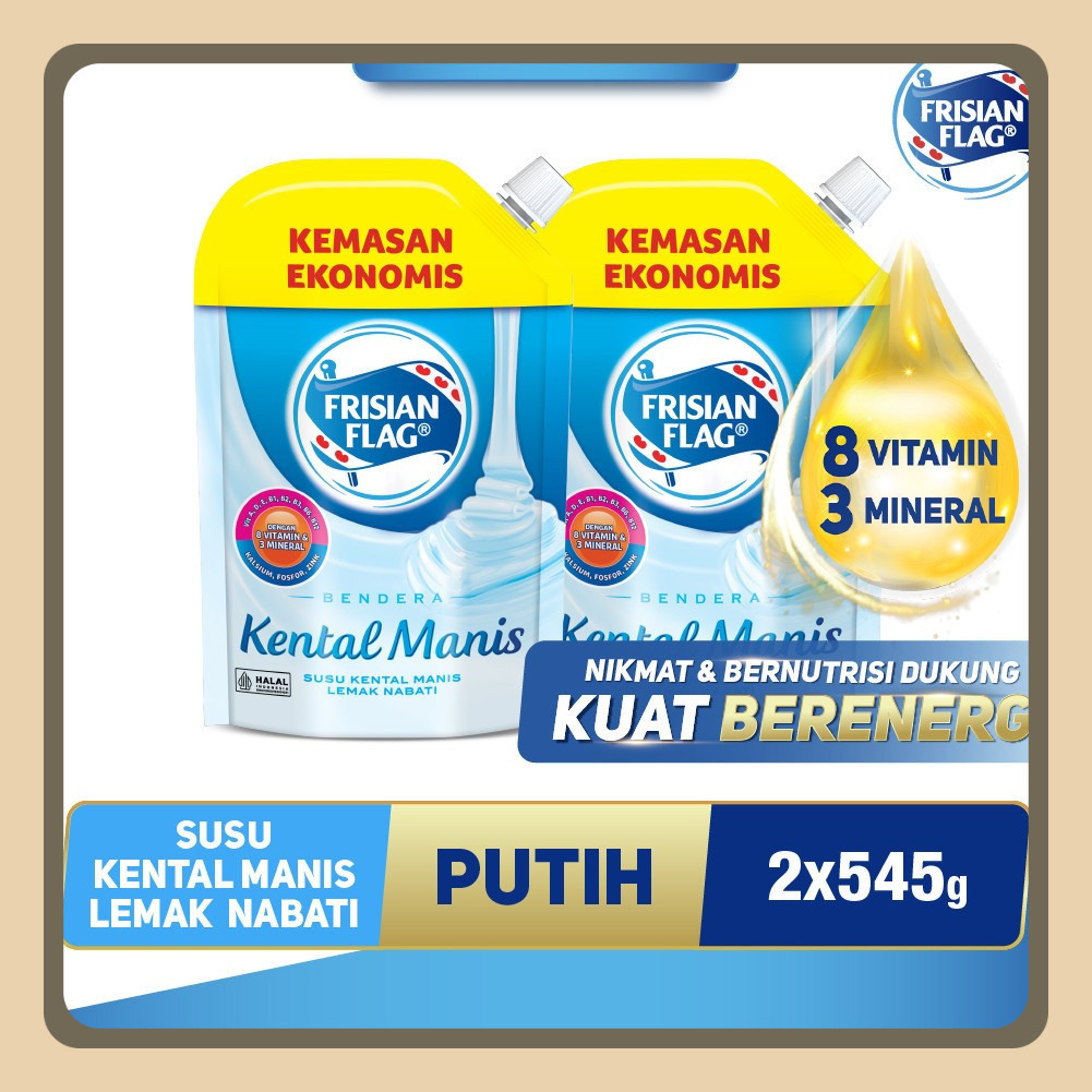 

Frisian Flag Bendera Kental Manis Pouch 545gr x 2 Pcs