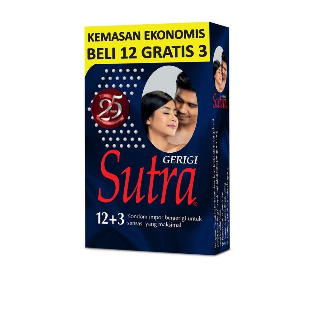 (PRIVASI TERJAGA ,PROMO) Kondom Sutra Gerigi isi 12s - Kondom Biru Sutra