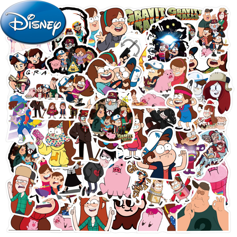 

10/30/50pcs Disney Funny Anime Gravity Falls Stickers Cartoon Graffiti Sticker DIY Guitar Fridge Luggage Kawaii Decals Wholesale