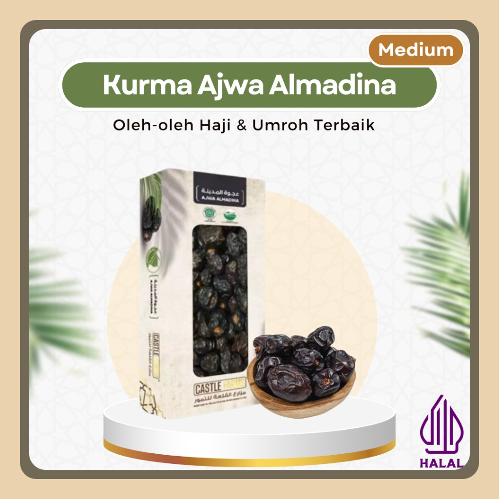 

KURMA AJWA NABI SUPER ASLI 100% ORIGINAL MADINAH PREMIUM - CASTLE FARMS 1 KG & 500 G | SEMARANG |